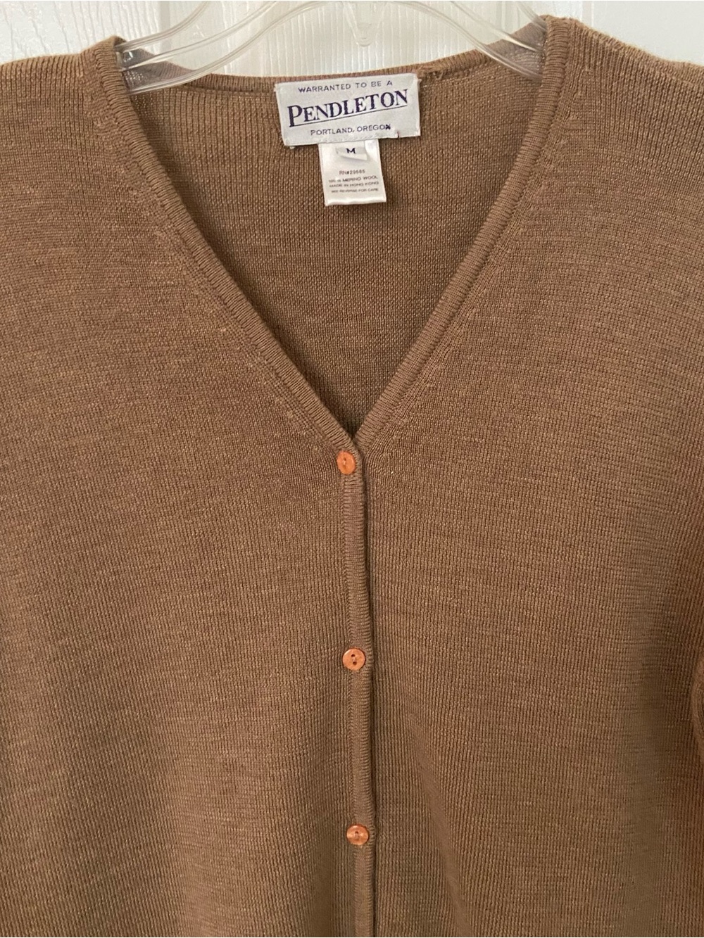 Pendleton Women’s Brown V-Neck Button Front Cardigan - Picture 2 of 8